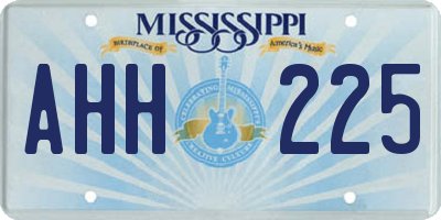 MS license plate AHH225