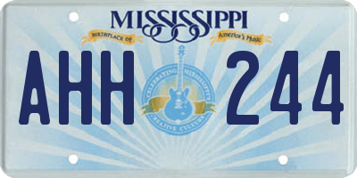 MS license plate AHH244
