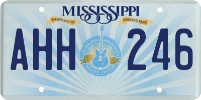 MS license plate AHH246