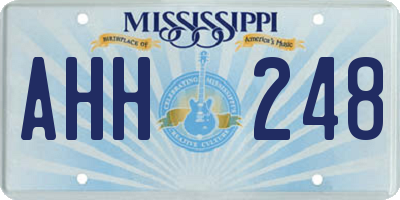 MS license plate AHH248