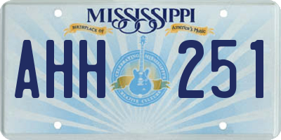 MS license plate AHH251