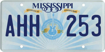 MS license plate AHH253