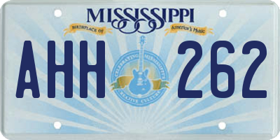 MS license plate AHH262