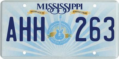 MS license plate AHH263