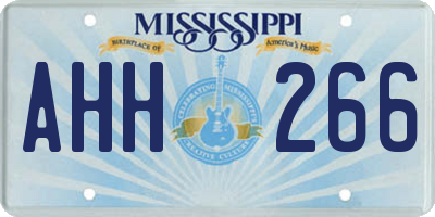 MS license plate AHH266