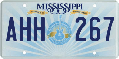 MS license plate AHH267