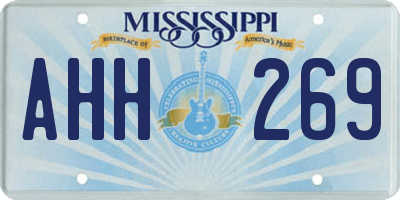 MS license plate AHH269