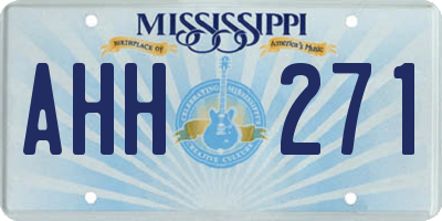 MS license plate AHH271
