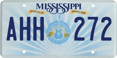 MS license plate AHH272