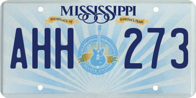 MS license plate AHH273