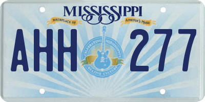 MS license plate AHH277