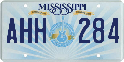 MS license plate AHH284