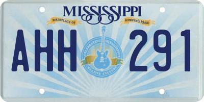 MS license plate AHH291