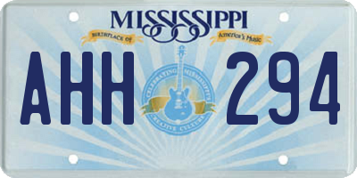MS license plate AHH294