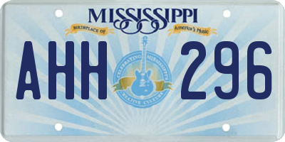 MS license plate AHH296