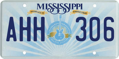 MS license plate AHH306