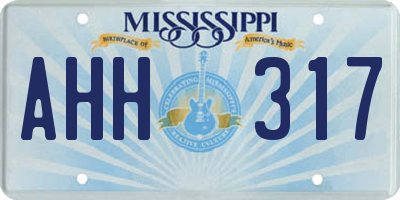 MS license plate AHH317