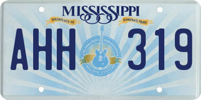 MS license plate AHH319