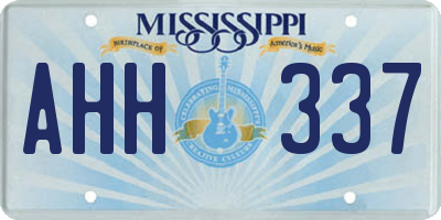 MS license plate AHH337
