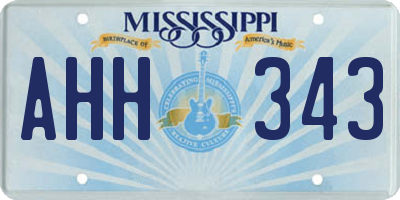 MS license plate AHH343