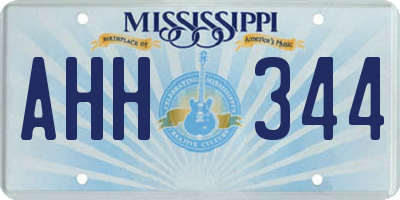 MS license plate AHH344
