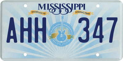 MS license plate AHH347