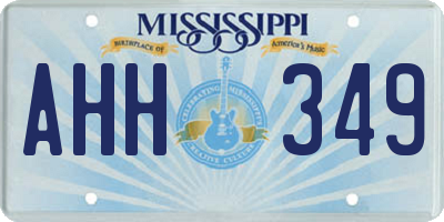 MS license plate AHH349