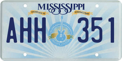 MS license plate AHH351