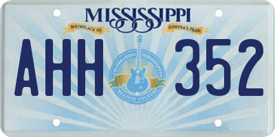 MS license plate AHH352