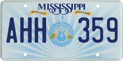 MS license plate AHH359