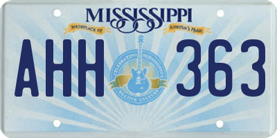 MS license plate AHH363
