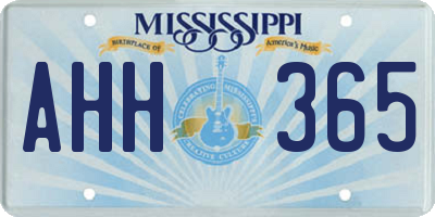 MS license plate AHH365