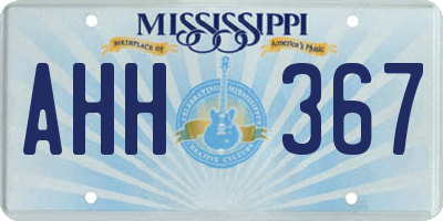 MS license plate AHH367