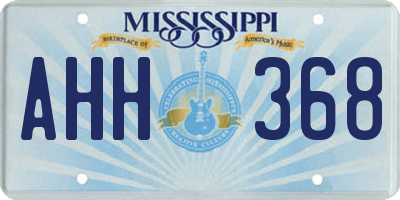 MS license plate AHH368
