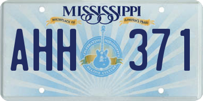 MS license plate AHH371