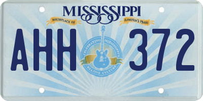 MS license plate AHH372