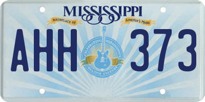 MS license plate AHH373