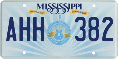 MS license plate AHH382
