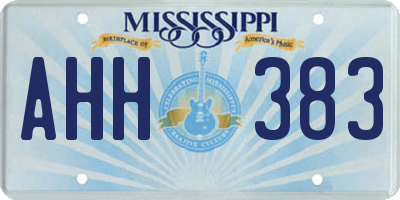 MS license plate AHH383