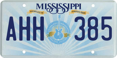 MS license plate AHH385