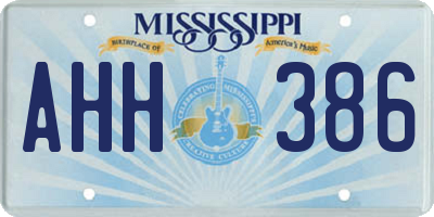 MS license plate AHH386