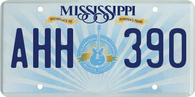 MS license plate AHH390