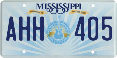 MS license plate AHH405
