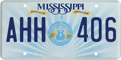 MS license plate AHH406