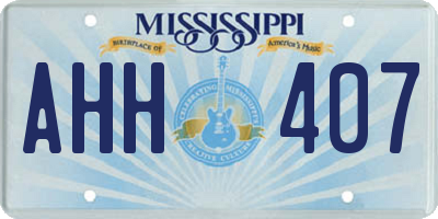 MS license plate AHH407