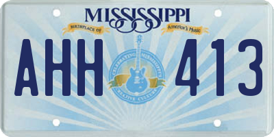MS license plate AHH413