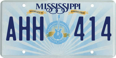 MS license plate AHH414
