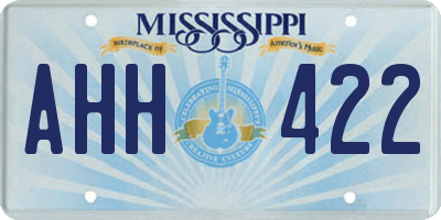 MS license plate AHH422