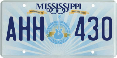 MS license plate AHH430