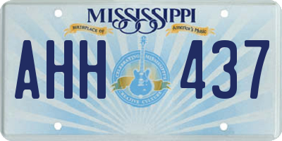 MS license plate AHH437